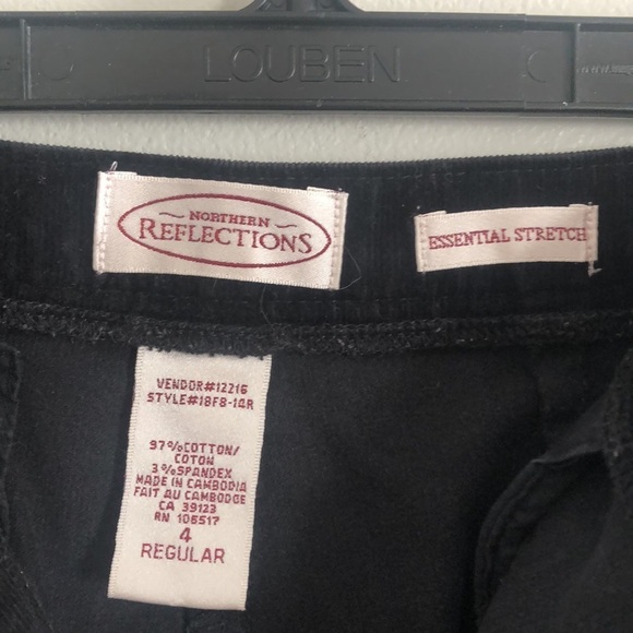 Corduroy Northern Reflections Black High Rise Barrel Pants - Picture 7 of 7